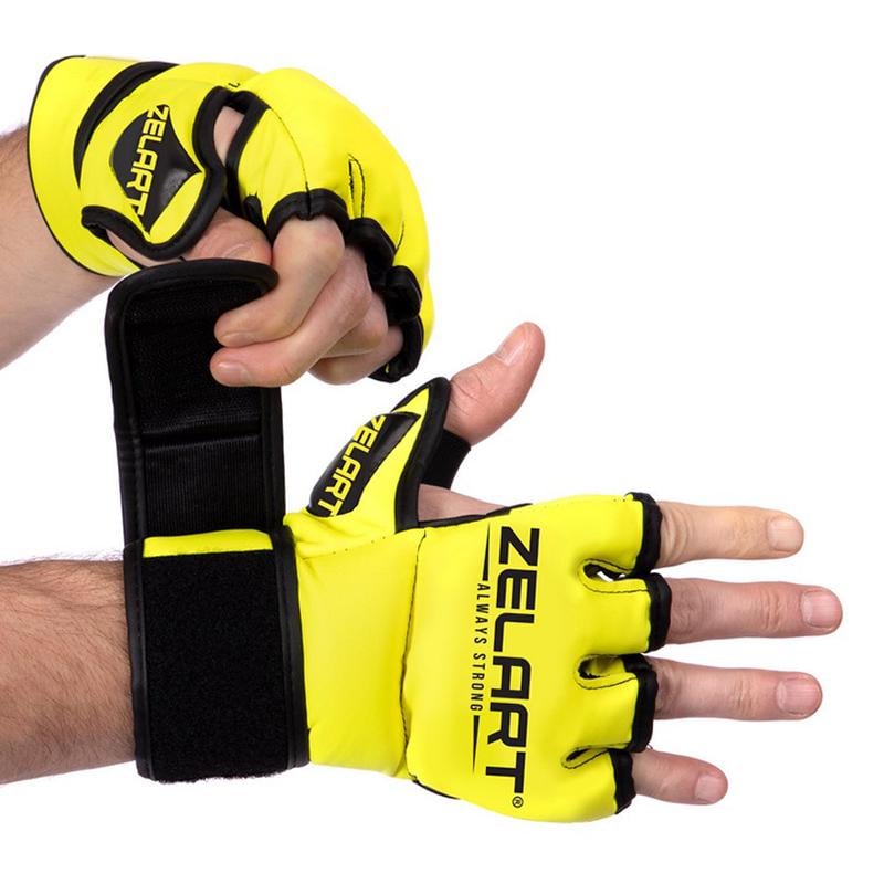 Перчатки MMA Zelart BO-5699 XS Лимонный (37429087)