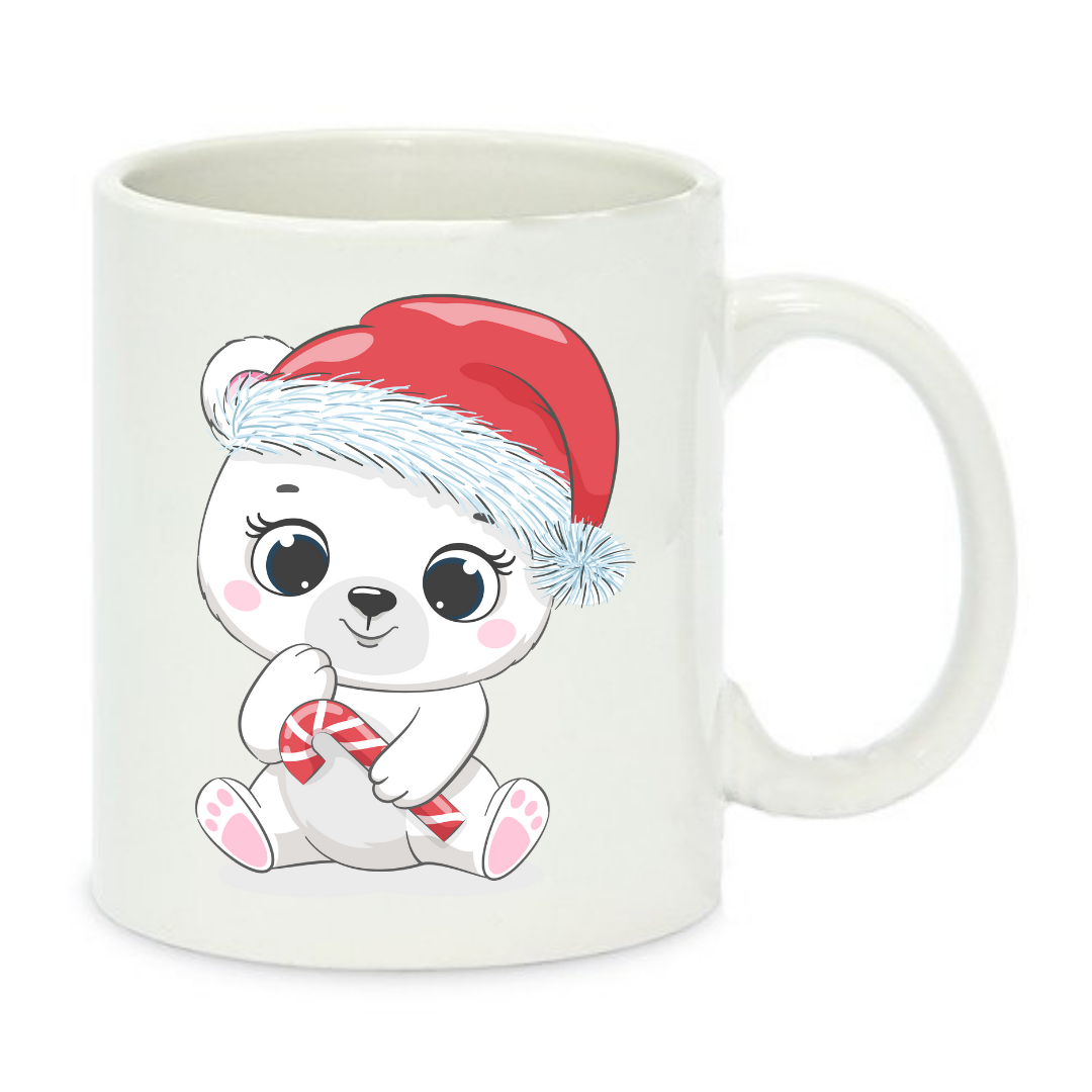 Чашка с принтом Медведь 330 мл Белый (001233)