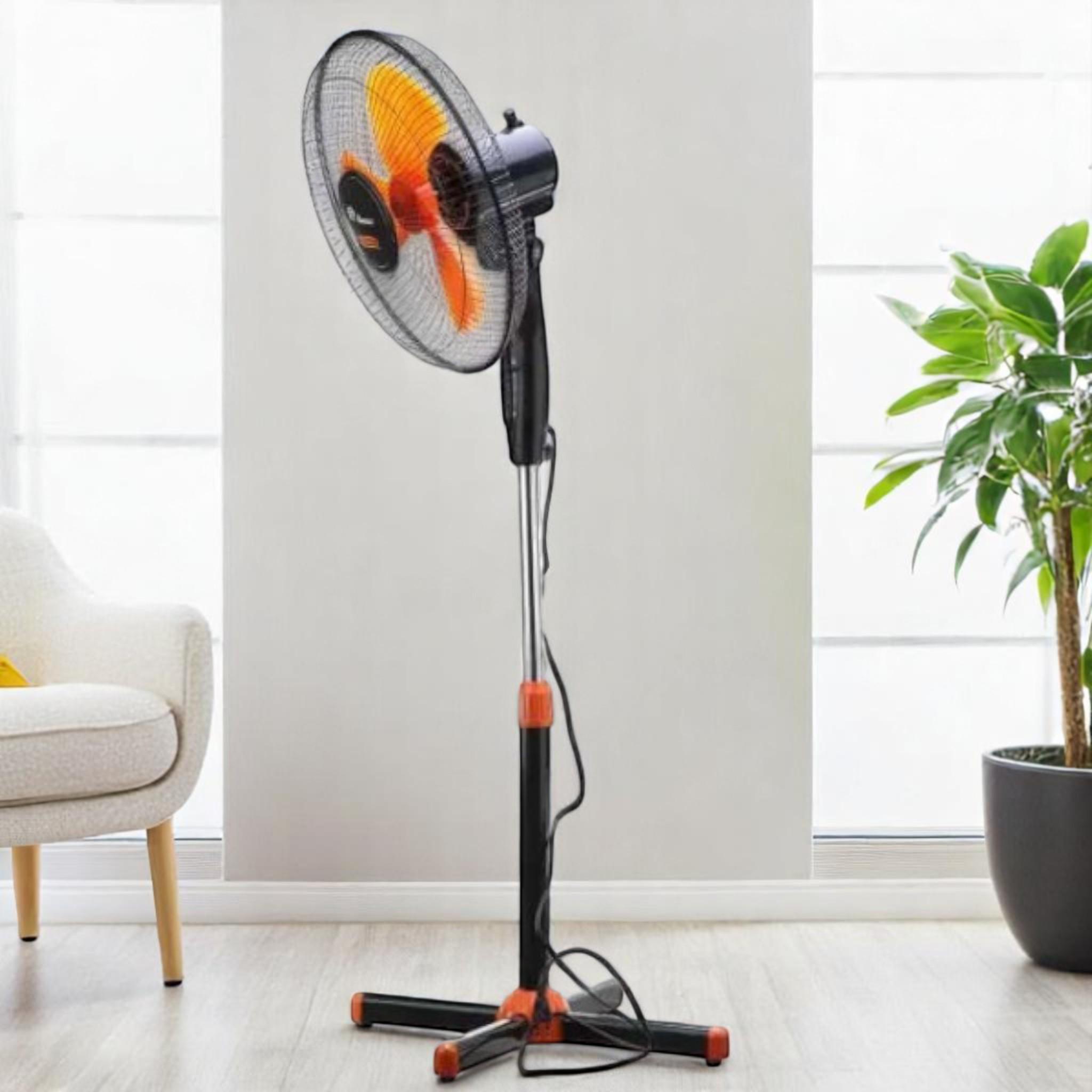 Вентилятор підлоговий Domotec MS-1620 40 Вт 3 швидкості Black/Orange (V_MS1620Black/Orange ) - фото 5 Вентилятор підлоговий Domotec MS-1620 40 Вт 3 швидкості Black/Orange (V_MS1620Black/Orange ) - фото 5