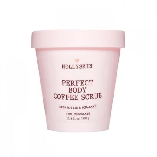 Скраб для идеально гладкой кожи с маслом ши и скваланом HOLLYSKIN Perfect Body Coffee Scrub Pink Chocolate 300 г (4823109700444)