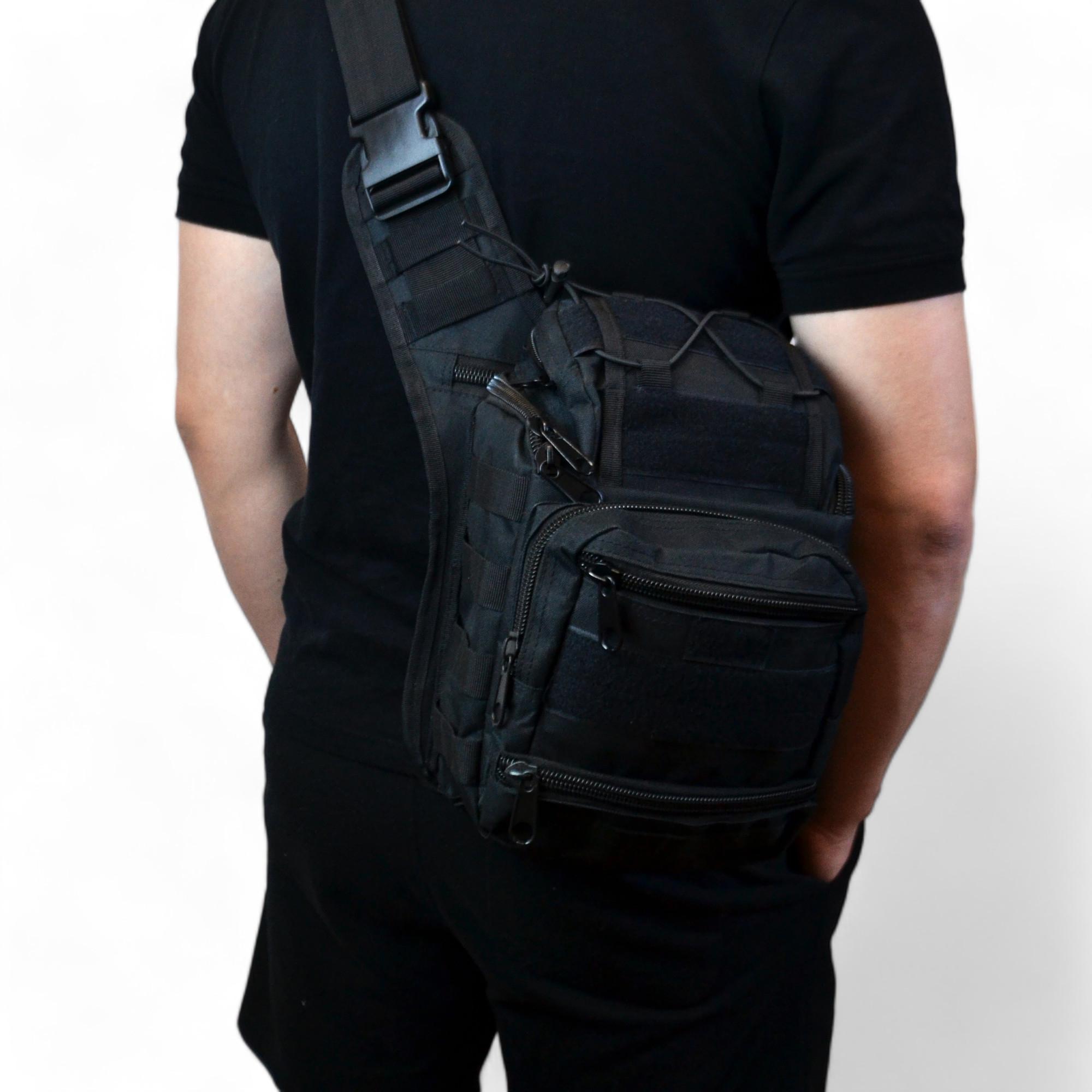 Сумка военная через плечо Черный (457026) - фото 16 Сумка военная через плечо Черный (457026) - фото 16