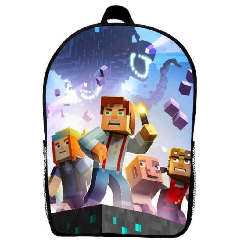 Школьный рюкзак с принтом Minecraft М019 39х27х14 см 14 л Черный (2305187678)