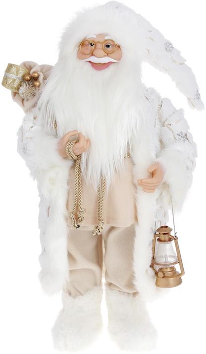 Фигура Санта с Мешком и Фонарем 63 см мягкая игрушка Белый/Кремовый (BD-822-318)