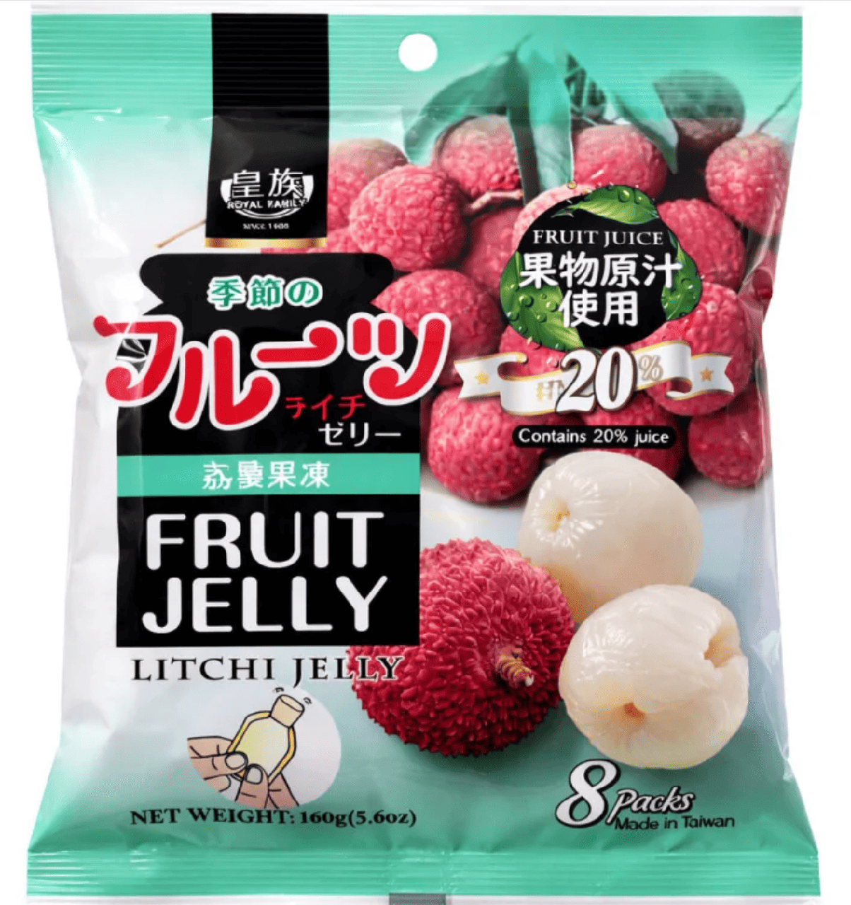 Цукерки рідке желе Royal Family Fruit Jelly Litchi 160 г (2978093471)