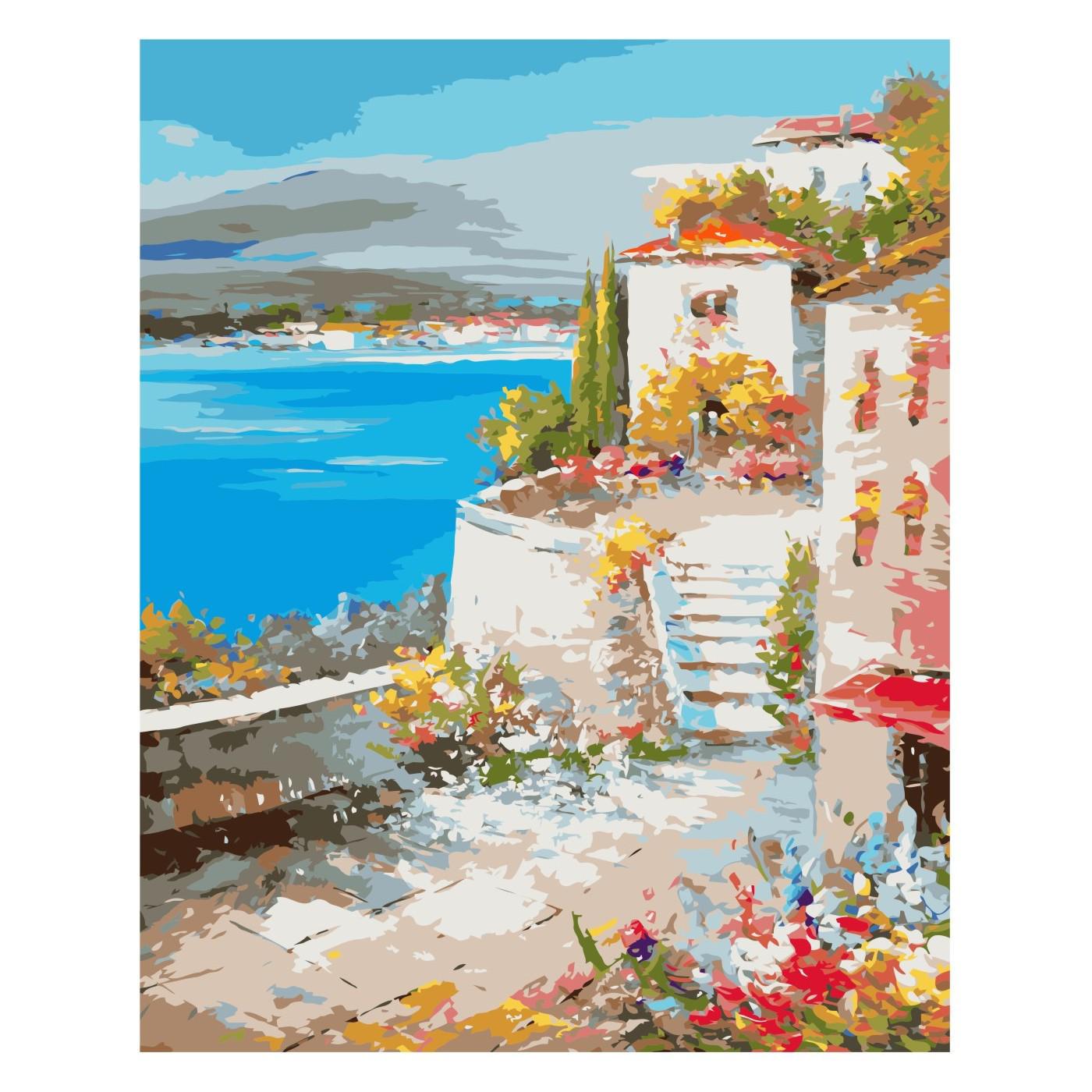 Картина по номерам Strateg Акварельный пейзаж 40x50 см (VA-0232)