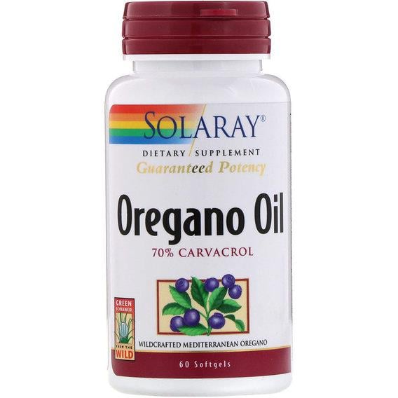 Олія Орегано Solaray Oregano Oil 70% Carvacrol 60 Softgels (SOR41349)