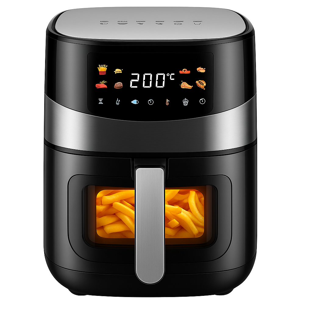 Аерофритюрниця Rainberg RB-2295 із сенсорним керуванням 3800 Вт 8,5 л (29674659)