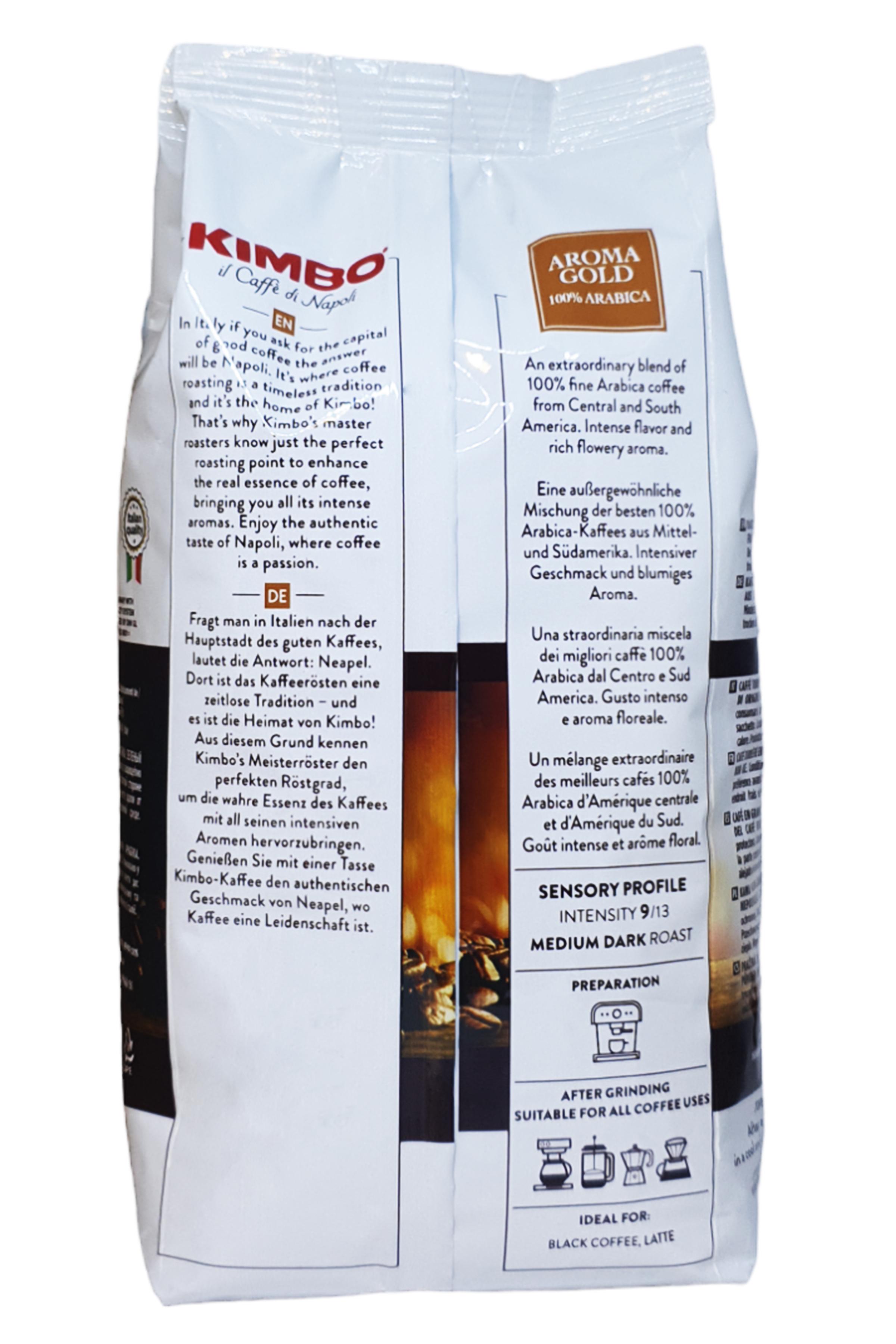 Кава Kimbo Aroma Gold в зернах 250 г (58780) - фото 4 Кава Kimbo Aroma Gold в зернах 250 г (58780) - фото 4