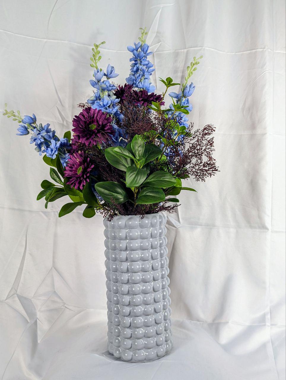 Ваза Nana ceramics Бамбл 33 см Серый - фото 1