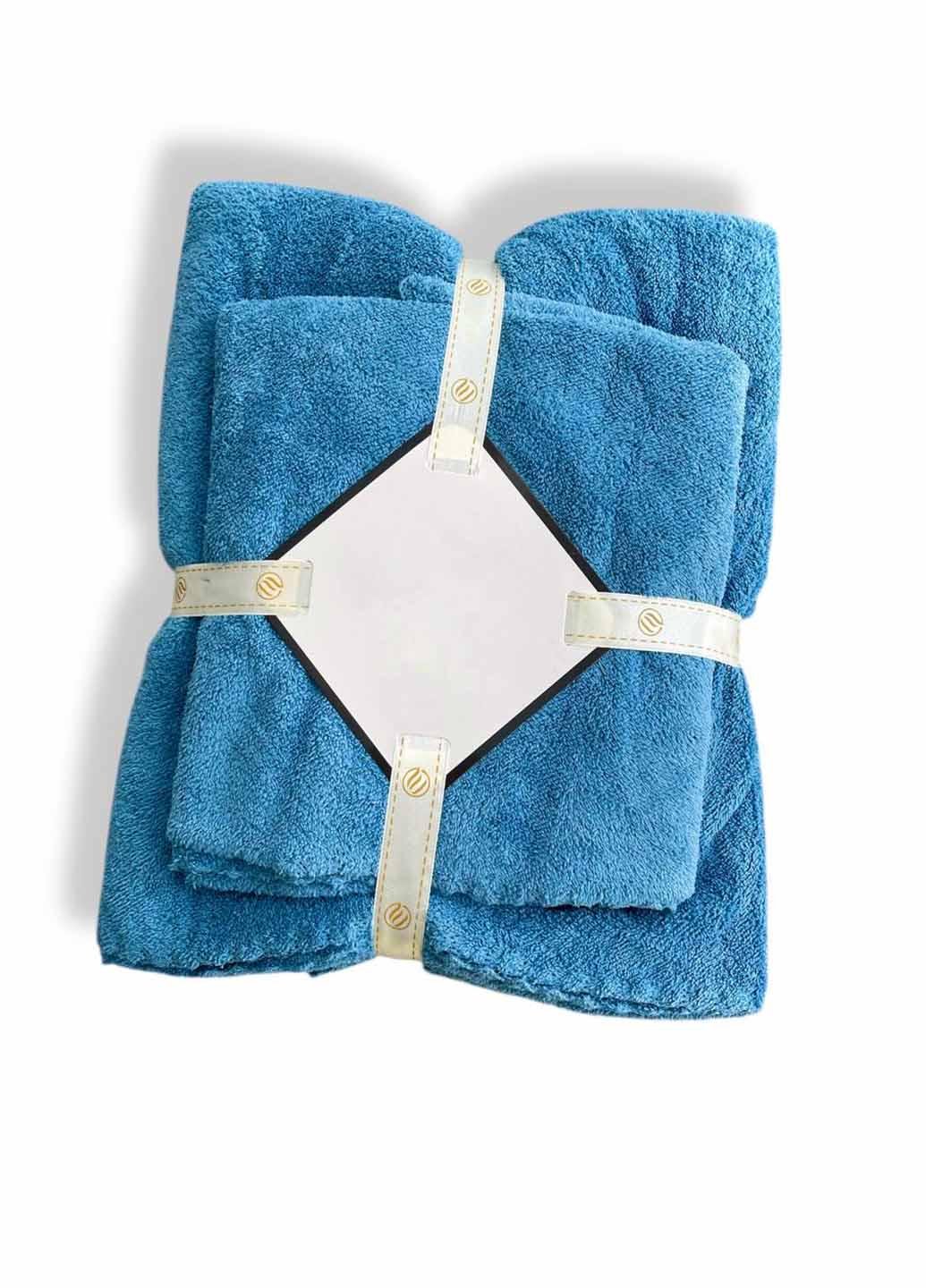 Комплект однотонных полотенец микрофибра 2 шт. (21-5) - фото 1