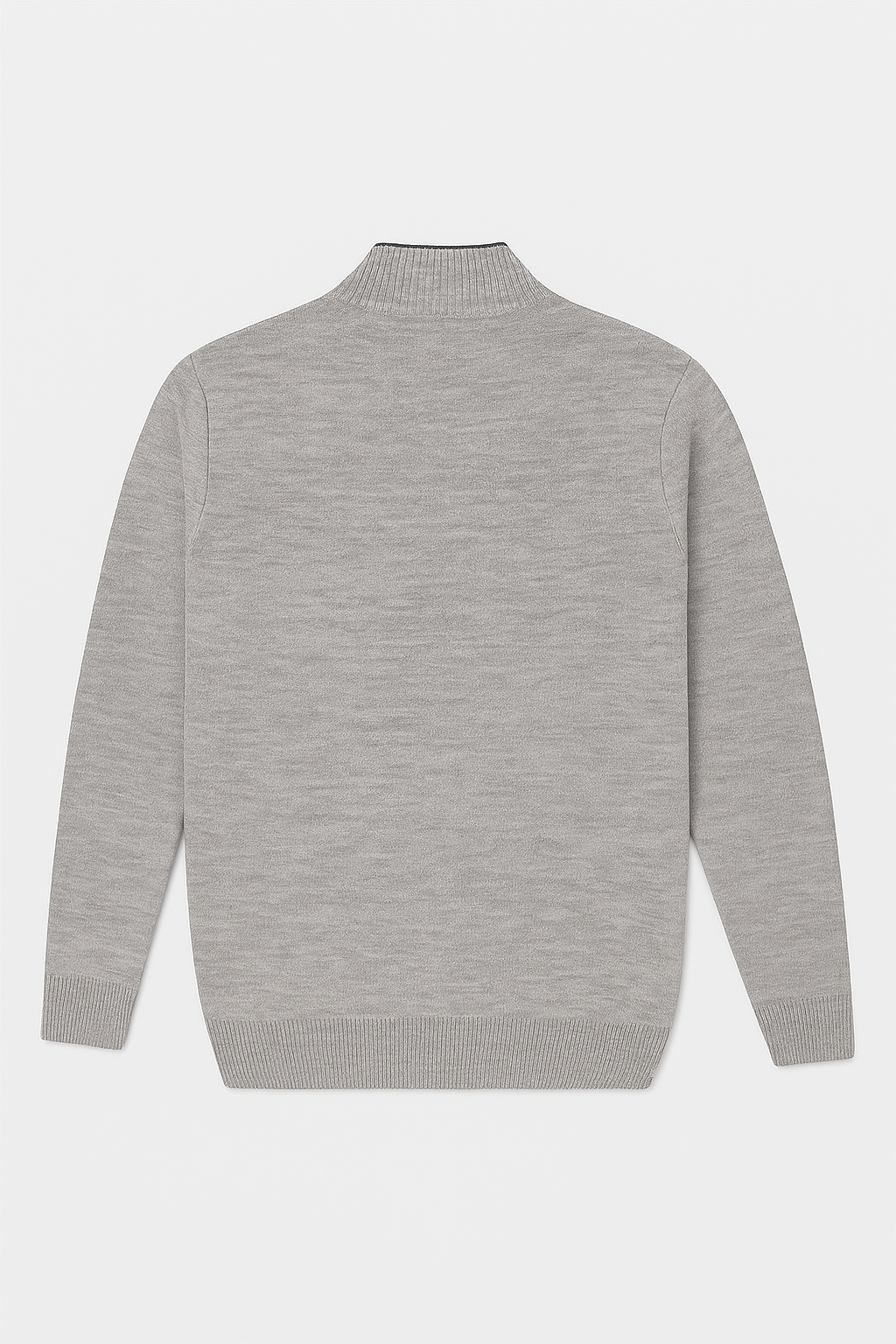 Свитер мужской с короткой молнией XXL Серо-бежевый (127316) - фото 2 Свитер мужской с короткой молнией XXL Серо-бежевый (127316) - фото 2