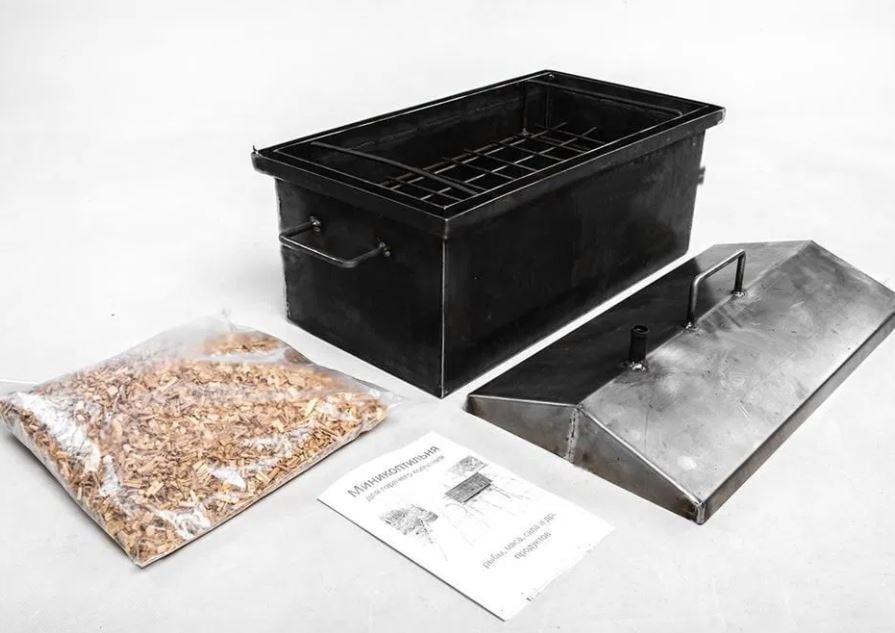 Коптильня Будиночок одноярусний з гідрозатвором гарячого копчення 2 мм - фото 3