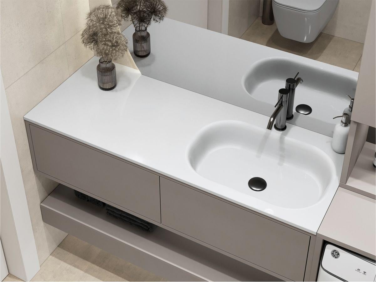 Умивальник Miraggio LAKE 1250 праве розміщення чаші 125х50 см Білий (33997287) Умивальник Miraggio LAKE 1250 праве розміщення чаші 125х50 см Білий (33997287)
