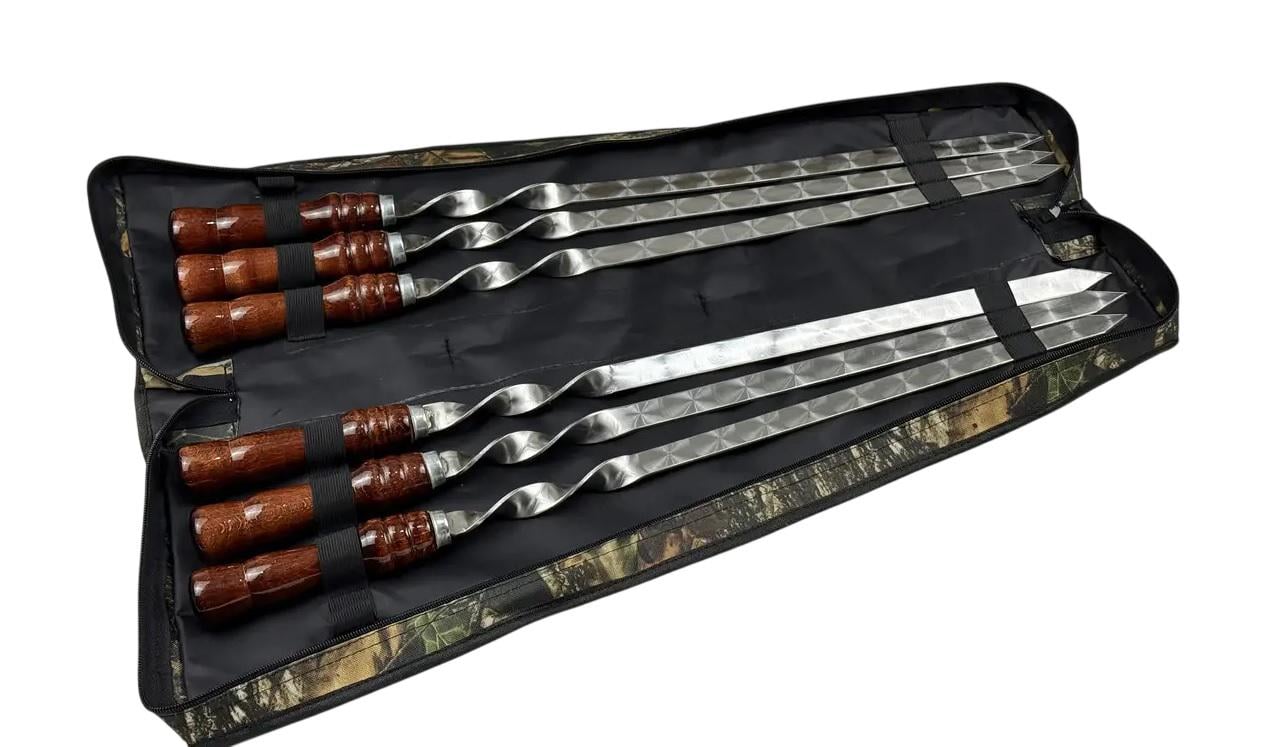 Набор шампуров для люля-кебаба GrillMaster Кизляр NB-2287 нержавеющая сталь 3 мм 6 шт. (10-164-NB-2287)