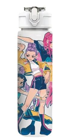 Детская бутылка для воды с трубочкой KPop Demon Hunters 750 мл (35110024)
