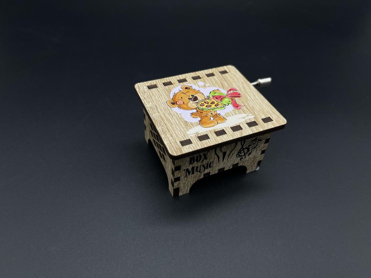 Шкатулка с музыкальным механизмом Мишка 6х5 см Бежевый (MZ-018)