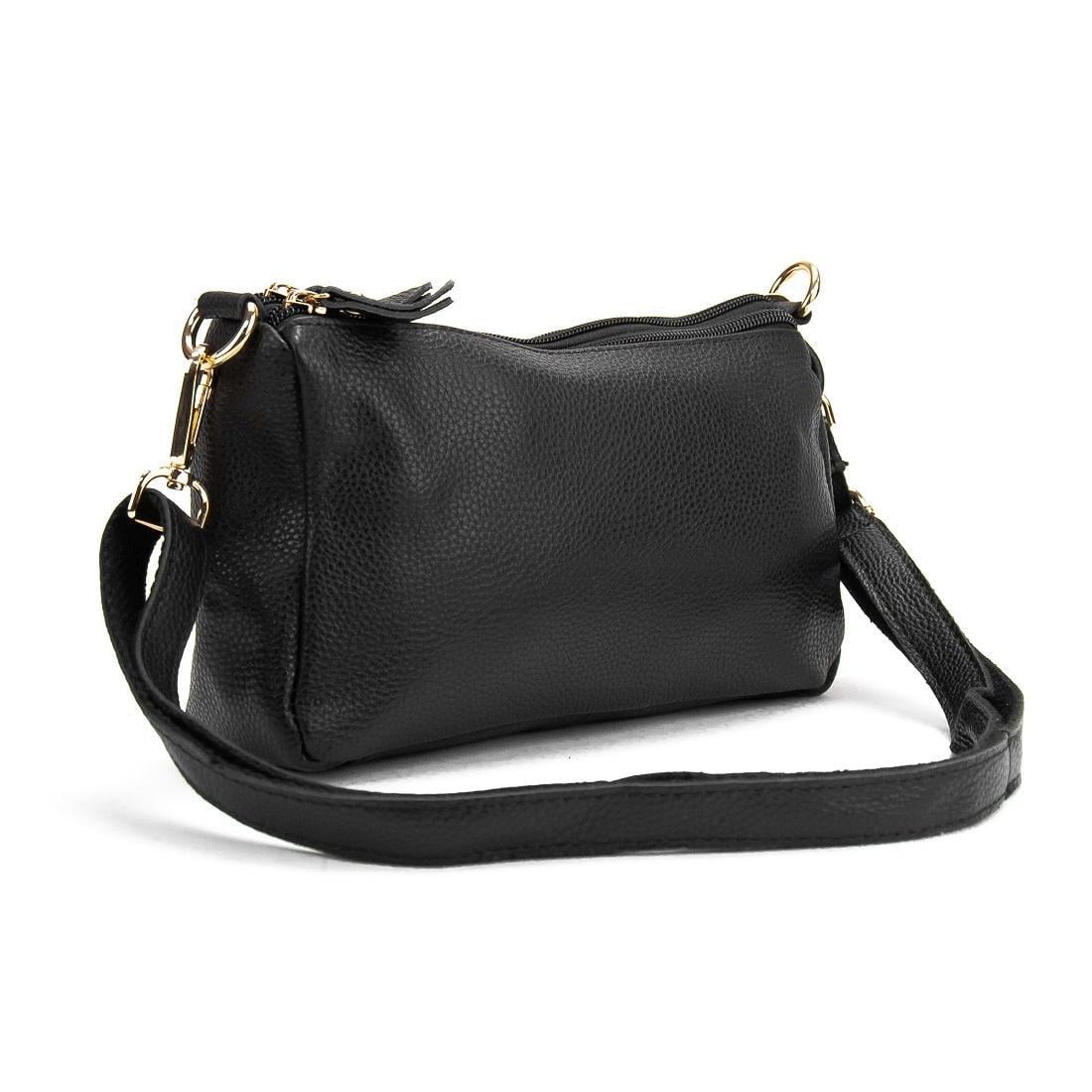 Женская сумка через плечо из натуральной кожи Royal Bag NM20-W1179A Черный (6957)