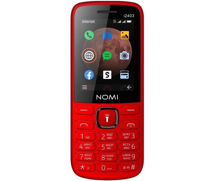 Телефон кнопковий Nomi i2403 Червоний (2675305467)