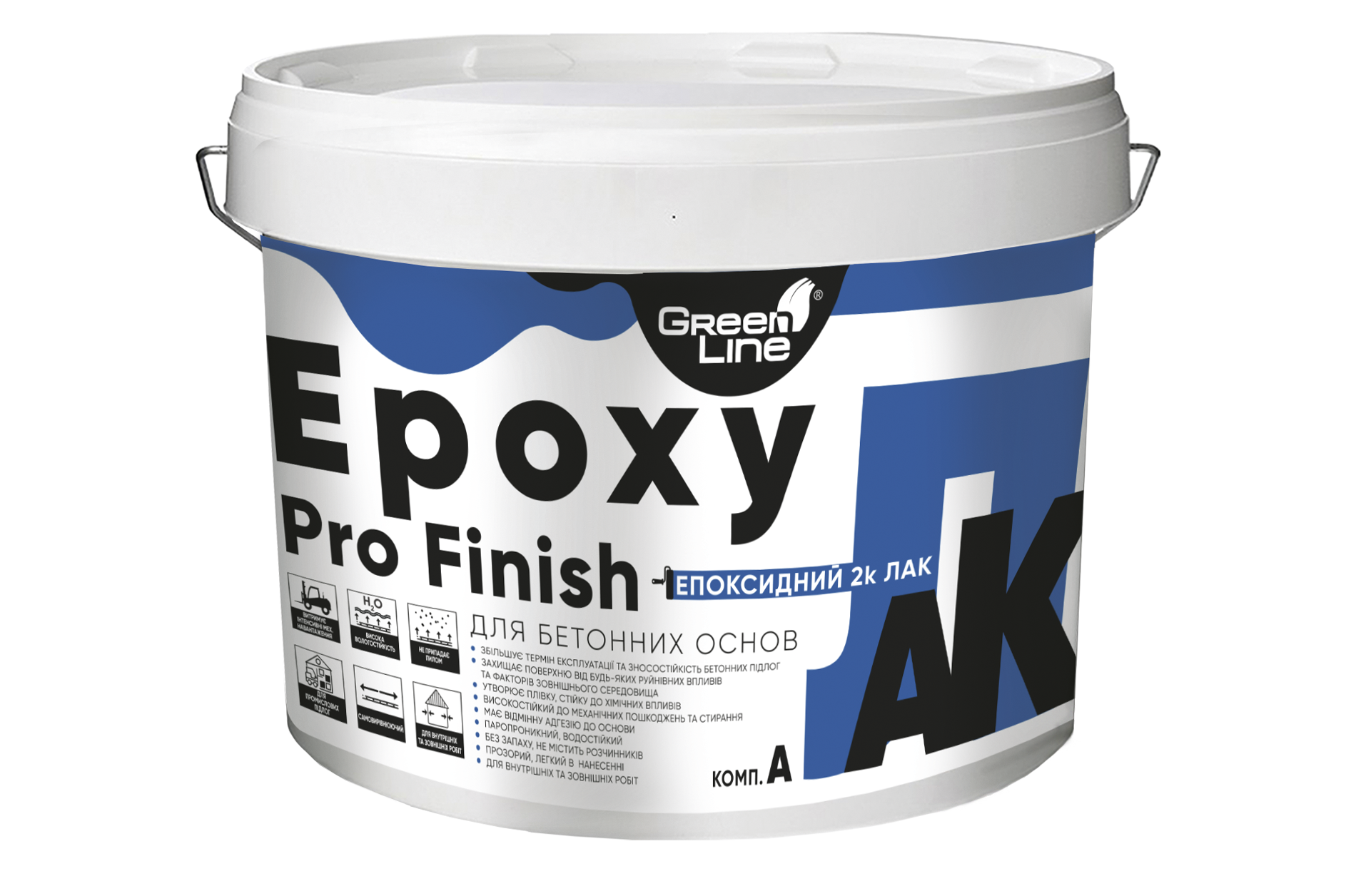 Лак эпоксидный для бетонных полов EpoxyProFinish двухкомпонентный глянцевый 2 кг (22668938)