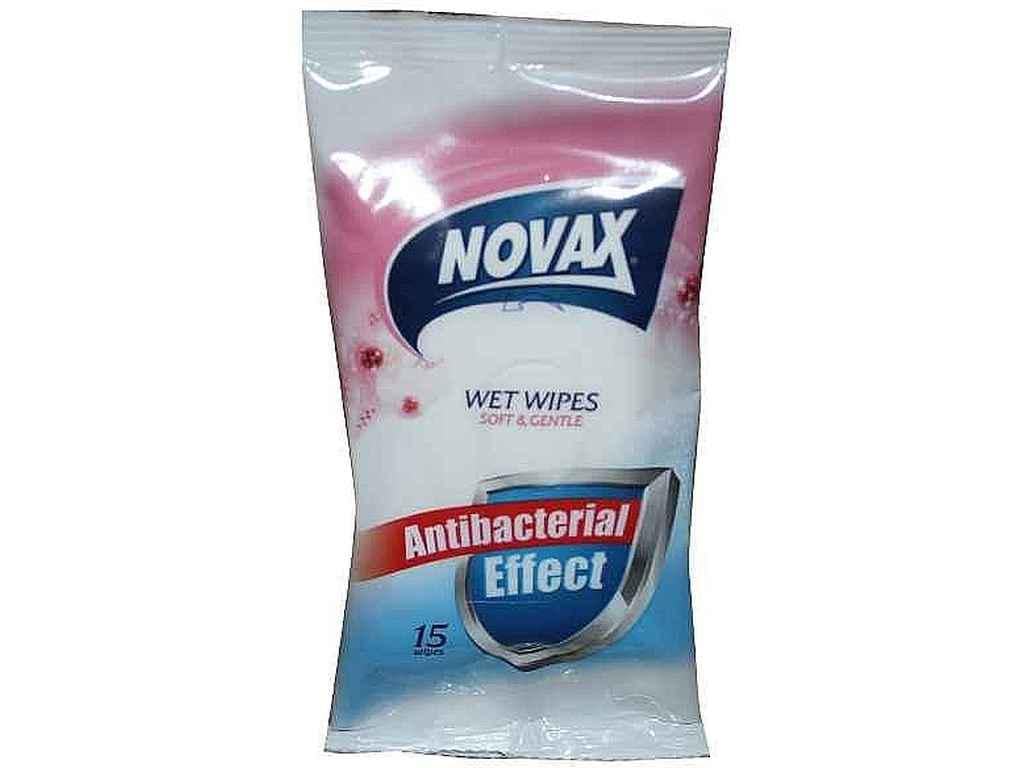 Вологі серветки Novax Антибактеріальні 15 шт. (943883)