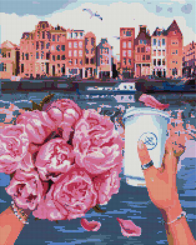 Алмазная вышивка Brushme Американо с Амстердамом 40x50 см (DBS1055)