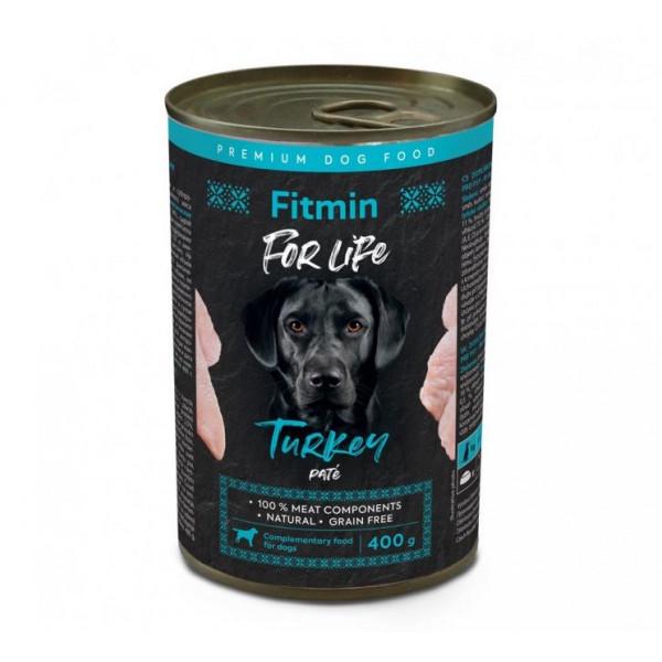 Корм комплексний консервований для дорослих собак/індейка Fitmin dog For Life tin turkey 400 г (A-008825)