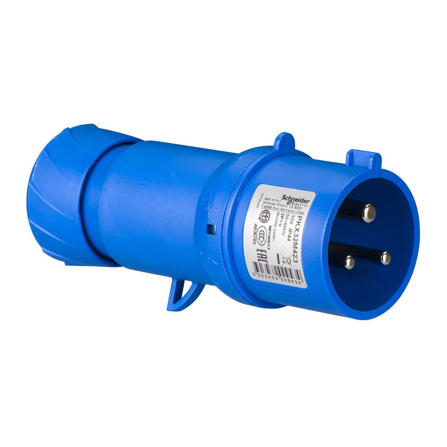 Штекерная вилка безвинтов Schneider Electric 32A 2P+E IP44 200-250В PKX32M423 (00000058022) Штекерная вилка безвинтов Schneider Electric 32A 2P+E IP44 200-250В PKX32M423 (00000058022)