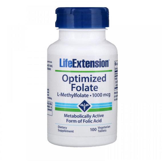 Кислота фолієва Life Extension Optimized Folate 1000 мкг 100 таблеток