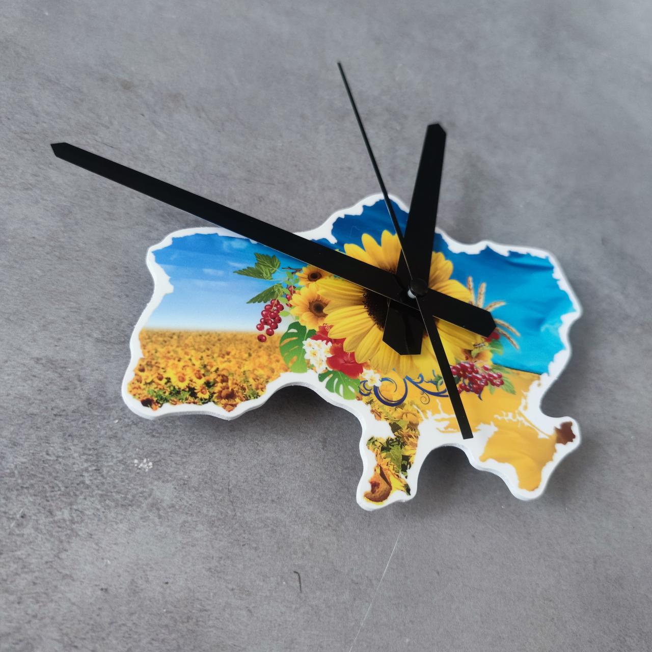 Часы настенные Карта Украины сувенирные Черный (2582900909) - фото 2