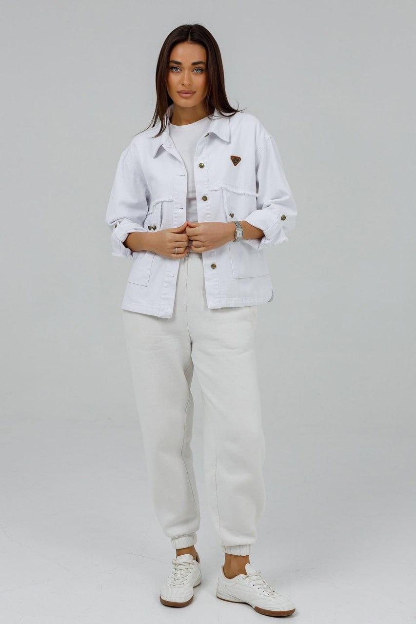 Куртка жіноча котонова XL Білий (689a/XL) Куртка жіноча котонова XL Білий (689a/XL)