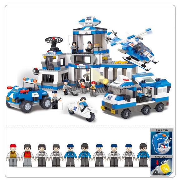 Конструктор Sluban M38-B0193 Полицейский участок 859 деталей 10 фигурок - фото 4 Конструктор Sluban M38-B0193 Полицейский участок 859 деталей 10 фигурок - фото 4