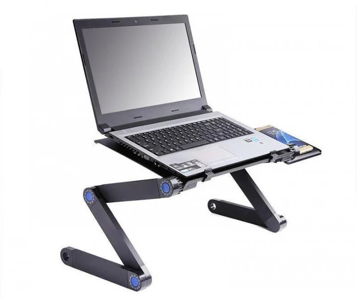 Підставка для ноутбуків Laptop Table T8 з двома кулерами - фото 2