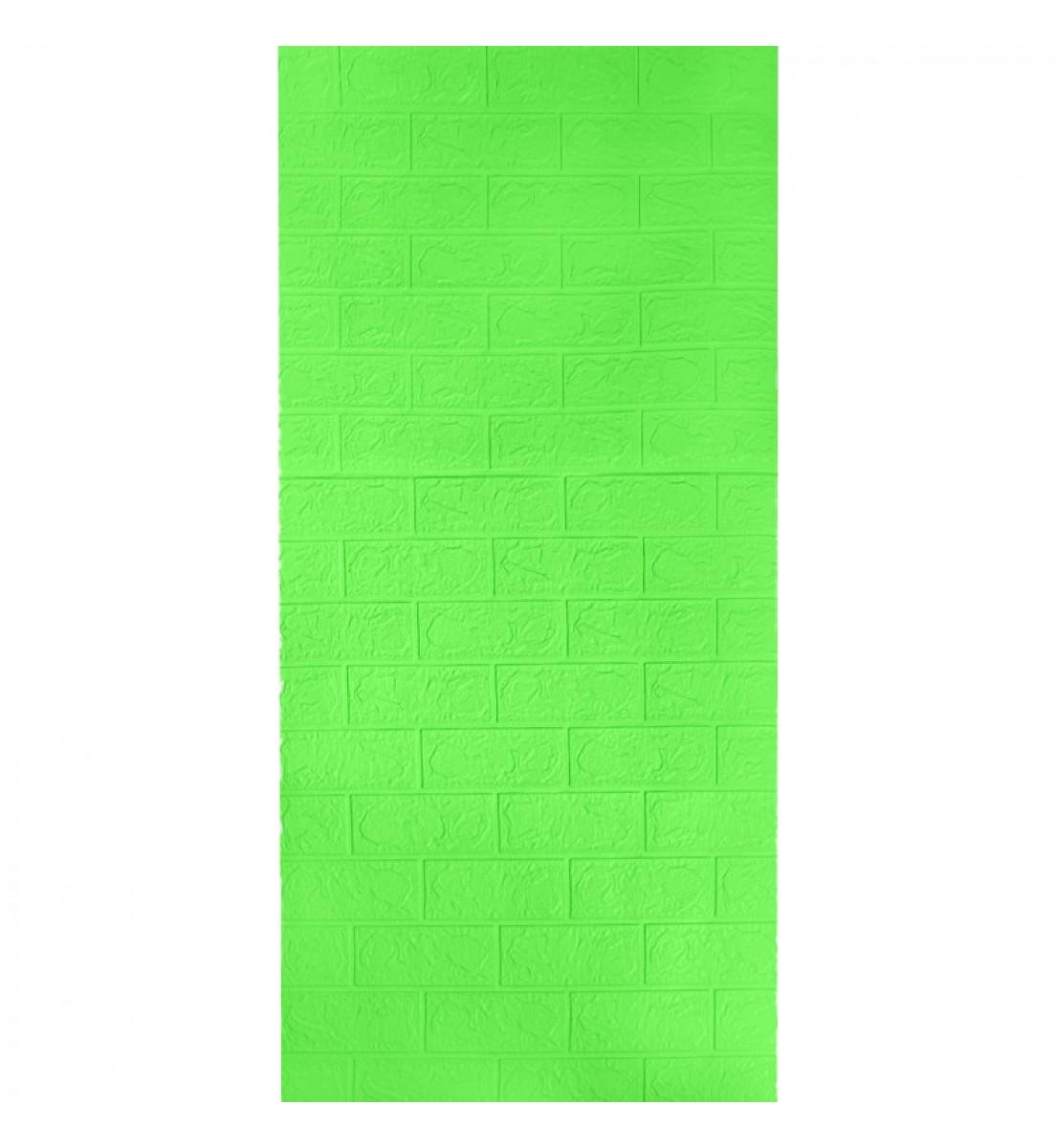 3D-панель под кирпич самоклеющаяся 3080x700x3 мм Зеленый - фото 3 3D-панель под кирпич самоклеющаяся 3080x700x3 мм Зеленый - фото 3