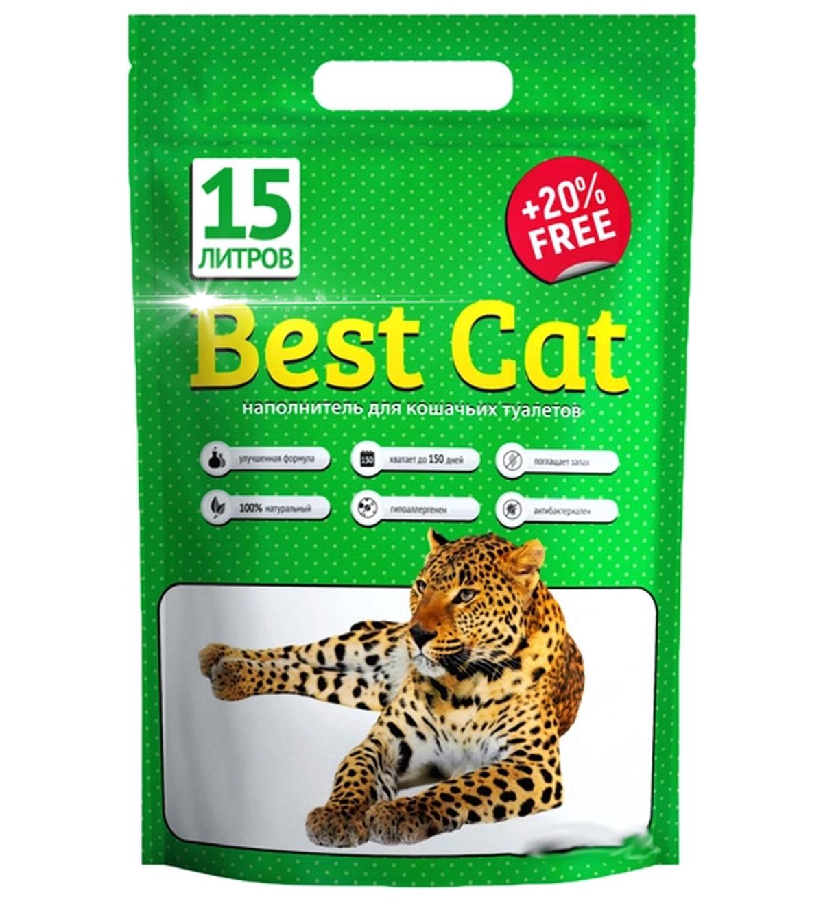 Наполнитель для кошачьего туалета Best Cat cиликагелевый 15 л Green (338582791) - фото 1