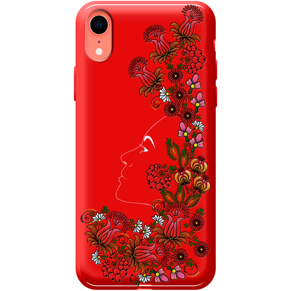 Чехол Boxface iPhone XR 3D Ukrainian Muse Красный силикон (35417-bk64-42163)