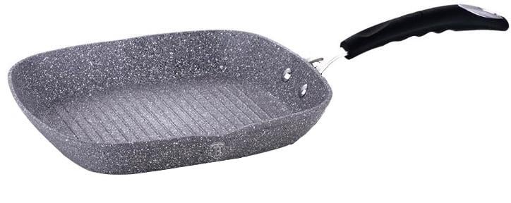 Сковорода-гриль Berlinger Haus Grey Stone 28х28 см з гранітним покриттям (BH-1163N)