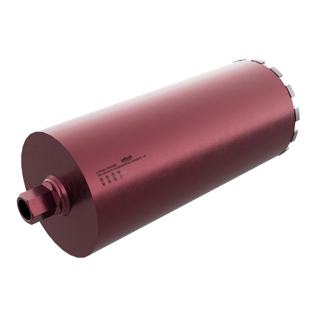 Коронка алмазная по бетону 200 мм с сегментом BS и хвостовиком 1-1/4 UNC - фото 3