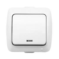 Вимикач ALSU з підсвіткою Білий (3296)