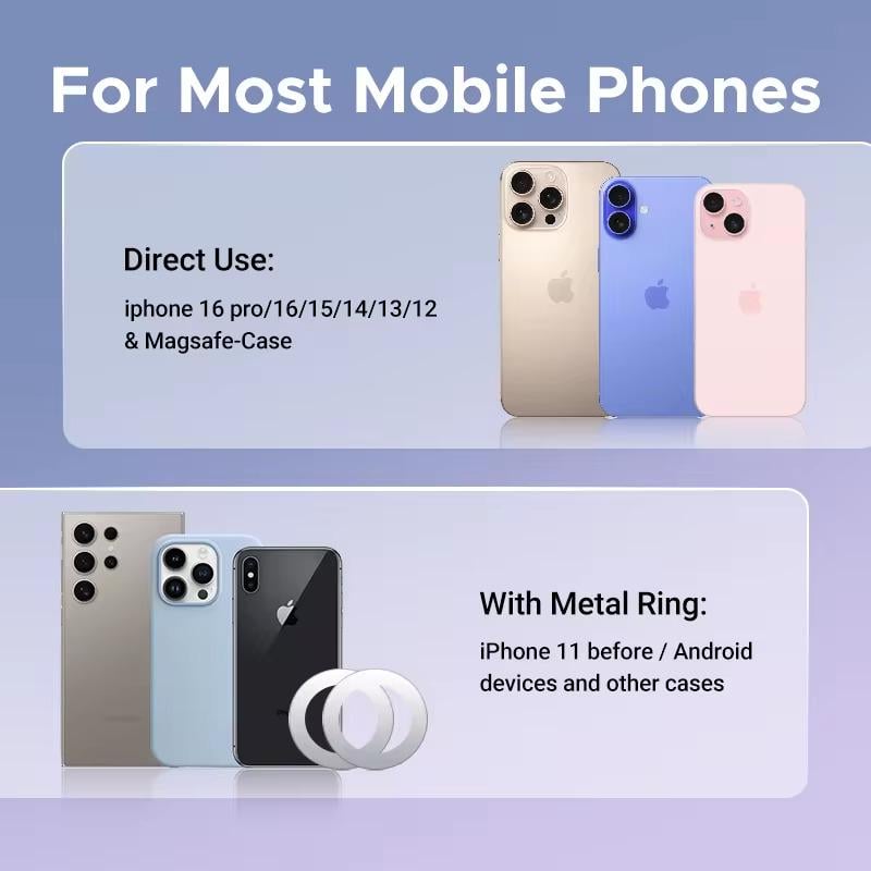 Крепление магнитное UGREEN для iPhone 16/15/14 Grey (45577) - фото 8 Крепление магнитное UGREEN для iPhone 16/15/14 Grey (45577) - фото 8