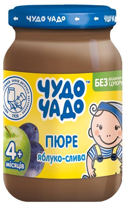 Дитяче пюре Чудо-Чадо Яблуко-слива без цукру 170 г 6 шт. (2482530306)