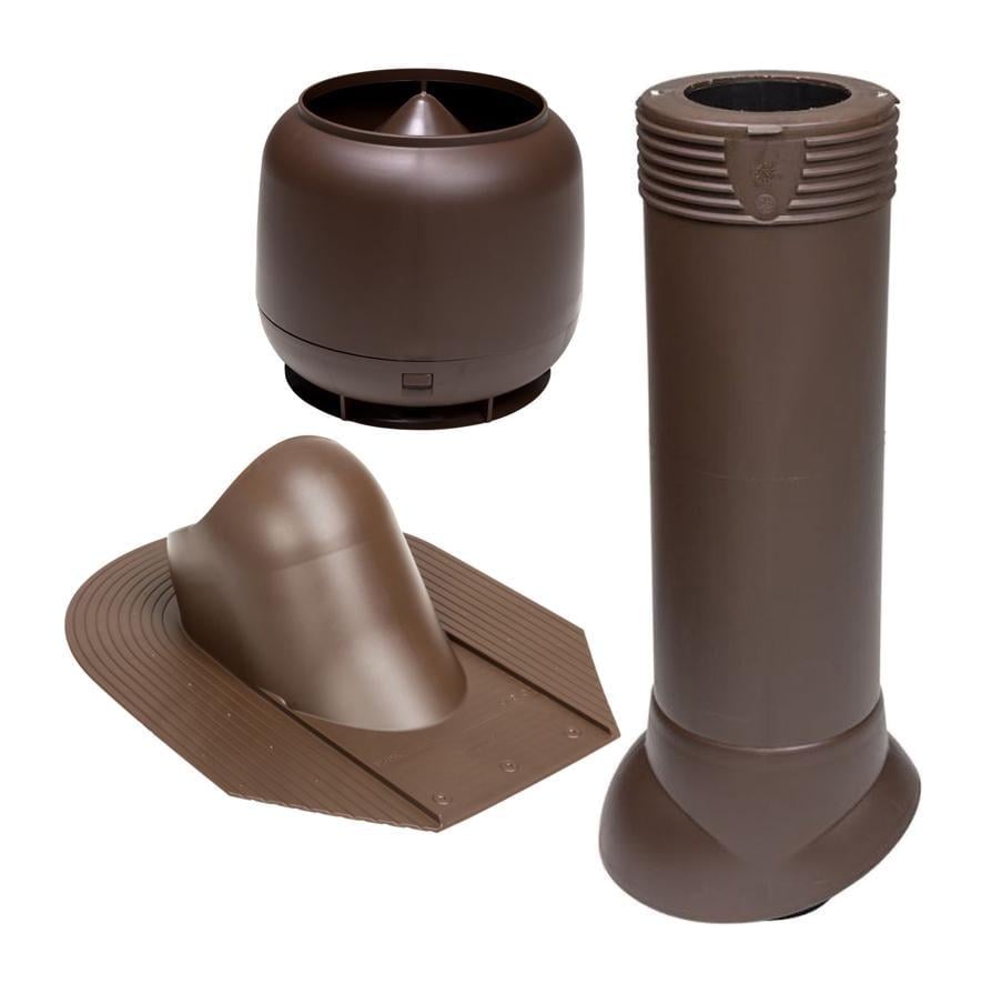 Выход фановой трубы Vilpe для битумной черепицы утепленный Ø 110 мм 500 мм 8017 Коричневый (30131878)