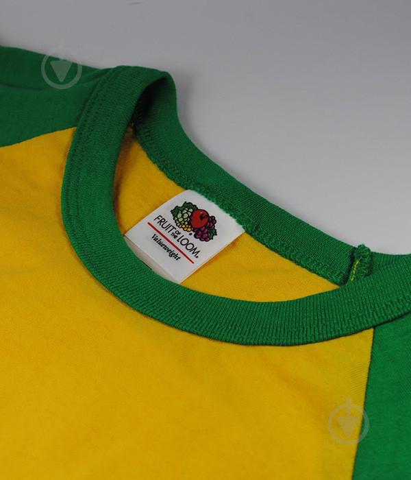 Футболка Fruit of the Loom Valueweight baseball 3XL Желто-зеленый (0610260AM3XL) - фото 6