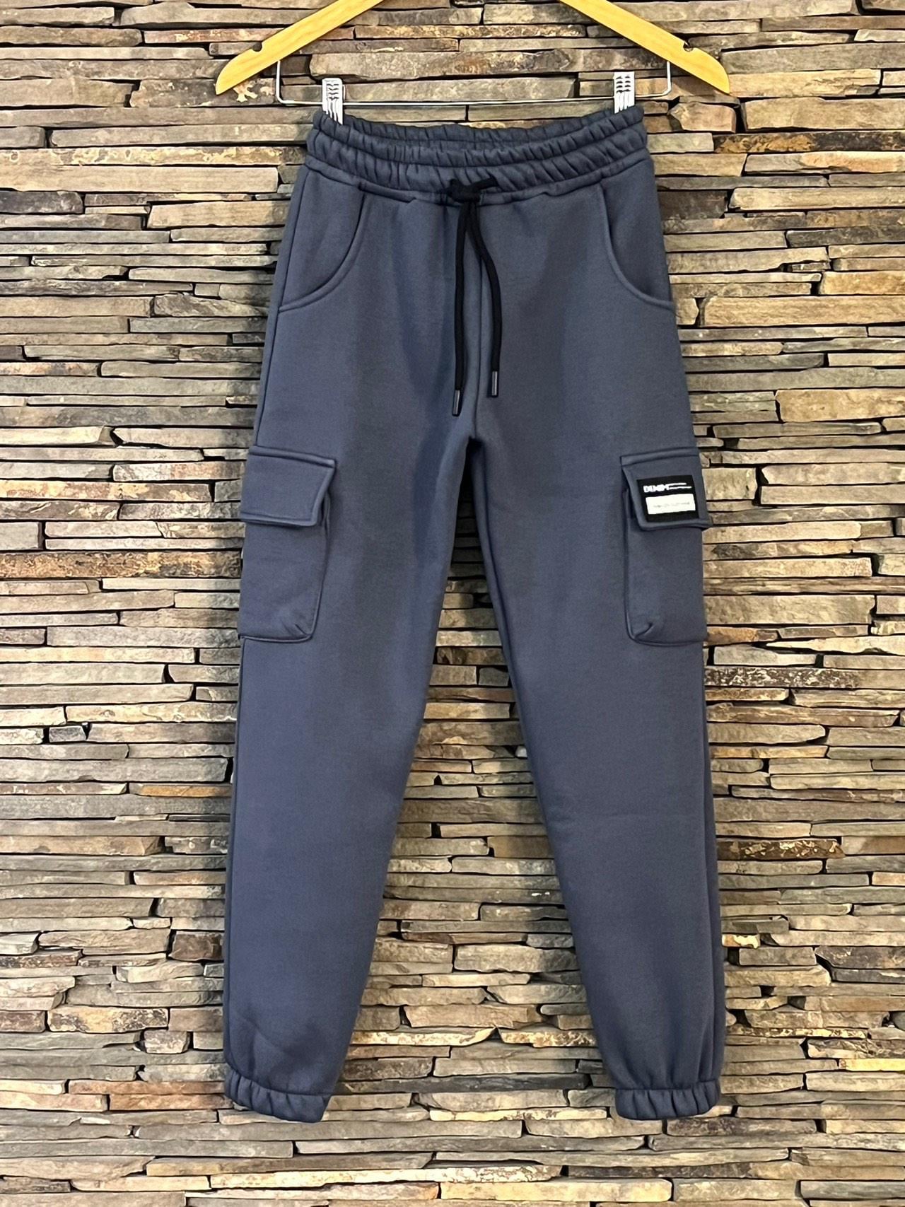 Джогери-карго дитячі для хлопчика з кишенями 152 см Сірий (26127435)