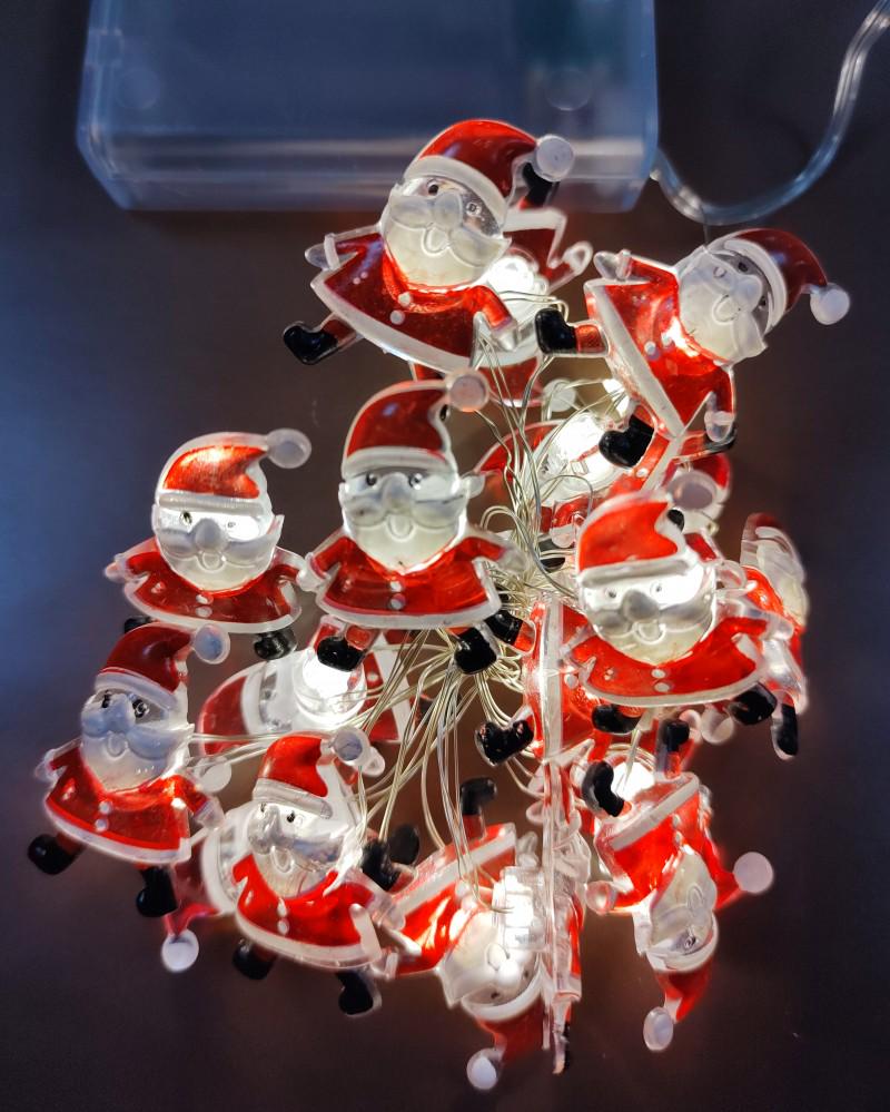Гирлянда новогодняя светодиодная Santa TD00483 20 Led 2м на батарейках белый цвет (100696)