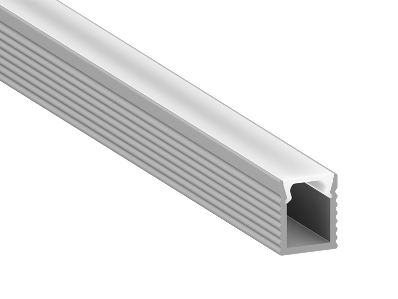 Профиль алюминиевый анодированный LEDUA АЛ-04-2 + рассеиватель для LED ленты накладной 1 м (3984)