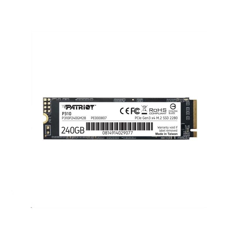 Накопичувач SSD M.2 Patriot P310 240GB NVMe 2280 PCIe 3.0 3D TLC (P310P240GM28)