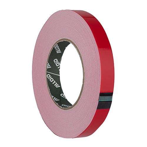 Скотч Alloid двухсторонний на спинной основе 18 мм х 10 м ПЭ лайнер Красный (DT-301810)