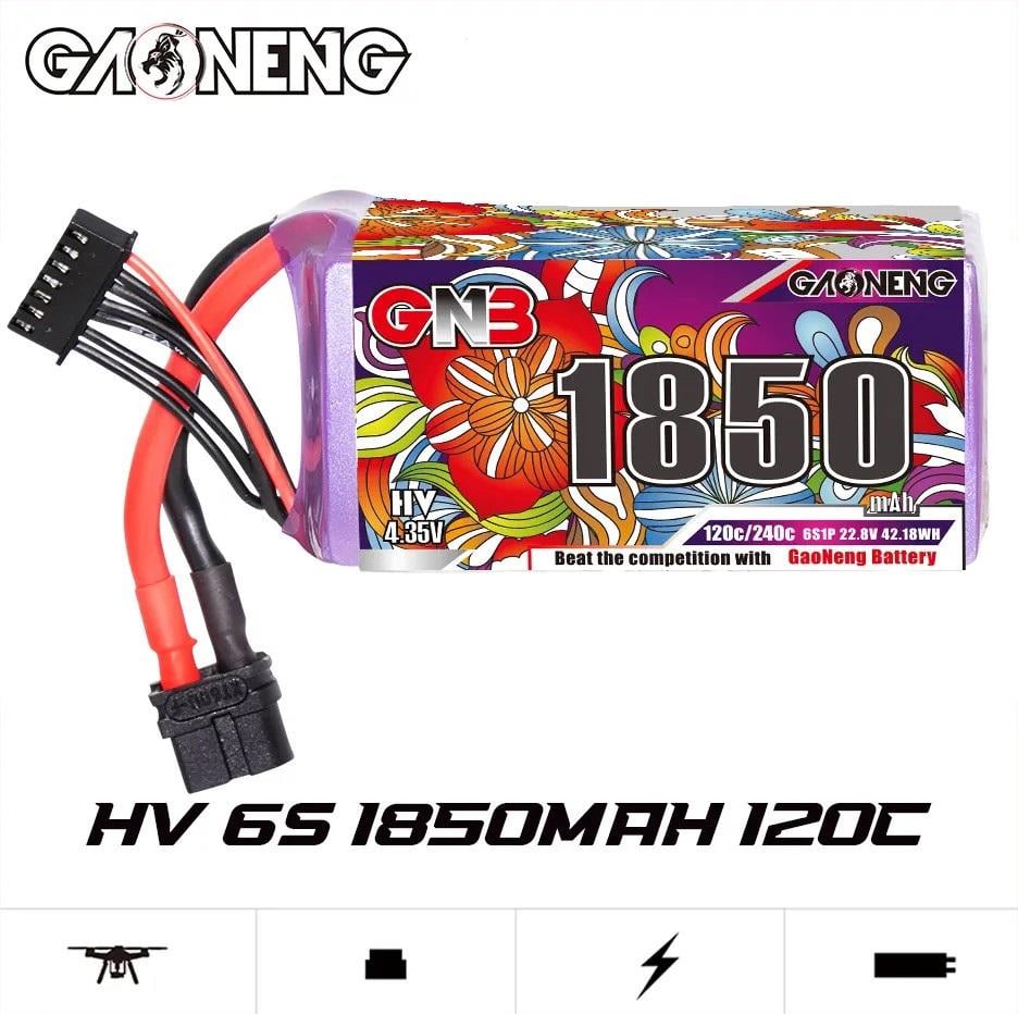 Батарея GNB 6S 1850 mAh HV 22,8V 120C/240C XT60 - фото 3