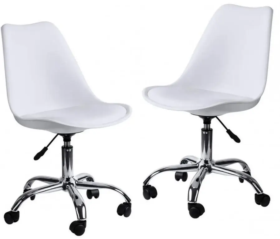 Кресло Bonro B-487 на колесах 2 шт. Белый (47000078)