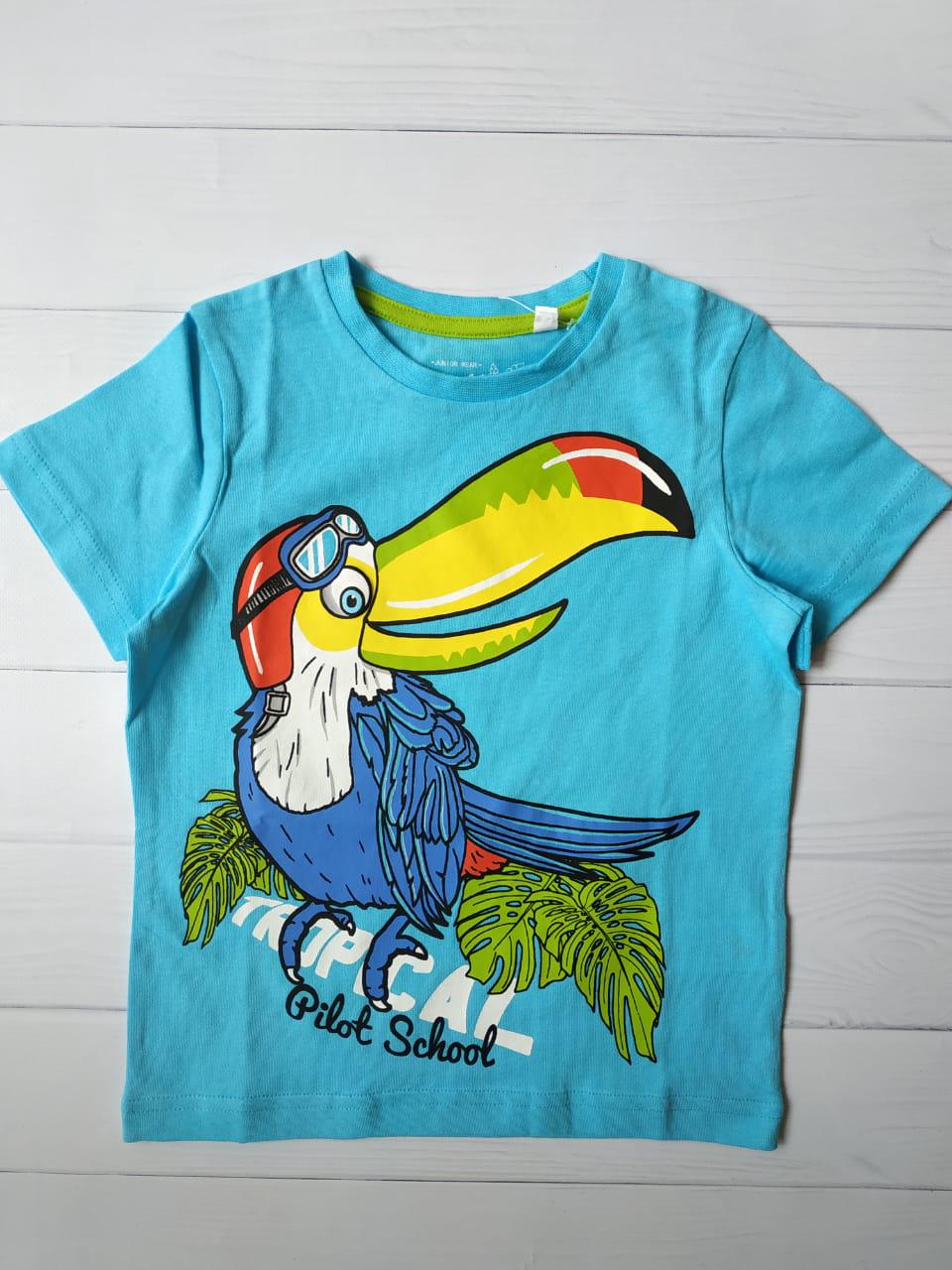 Футболка C&A для хлопчика з Папугою 104 см Синій (441834)